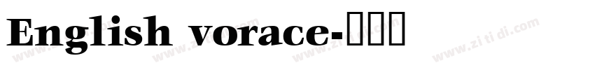 English vorace字体转换